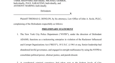 Former Commissioner Accuses NYC Mayor of Running Police Department as Criminal Enterprise