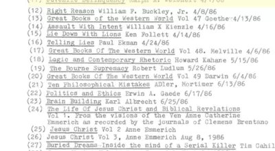 A Lifetime of Reading: Dan Pelzer's Legacy in 3,599 Books