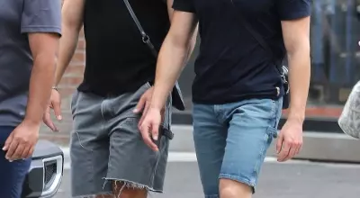 Co-Stars Hudson Williams and Connor Storrie’s Synchronized Toronto Street Style