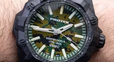 ProTek USMC 250th Anniversary 'Semper Fidelis' Carbon Dive Watch: A Comprehensive Review