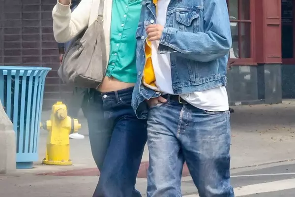 Celebrity Couple Lily-Rose Depp and 070 Shake's Contrasting Styles Converge on Baggy Jeans
