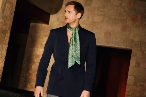Alexander Skarsgård Embodies Valentino's New Fragrance and Unconventional Style