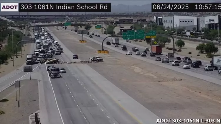 Major Food Truck Crash Leads to Partial Closure of Loop 303 in West Valley
