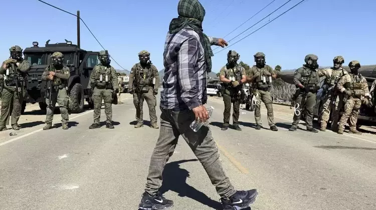 Federal Agents and Protesters Clash During Farm Raid in Southern California
