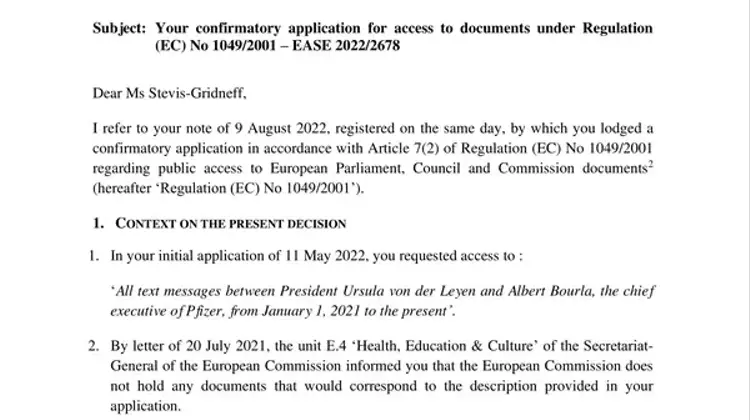 EU Commission Accused of Destroying COVID Vaccine Text Messages