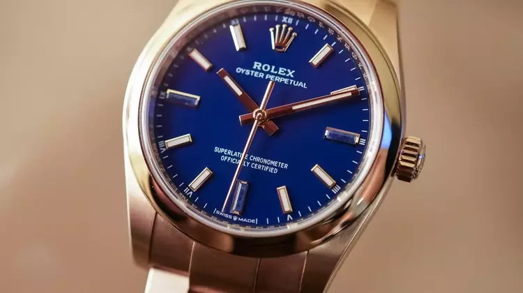 Rolex Oyster Perpetual 34mm Gold Collection: A Centenary Reimagining with Stone Markers