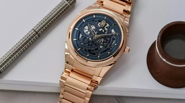 Parmigiani Fleurier Unveils Limited Edition Tonda PF Skeleton Rose Gold Milano Blue
